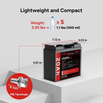 Аккумулятор LiFePO4 12В 20Ач Аккумулятор LiFePO4 12В 20Ач