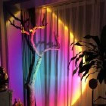 RGB лампа закат с пультом - Проекционный светильник торшер 16 цветов