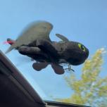 Мягкая игрушка Дракон Беззубик Как приручить дракона на крышу автомобиля
