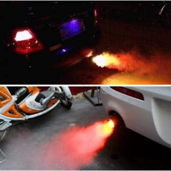 Подсветка выхлопа имитирующая огонь на глушитель авто