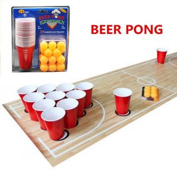 Настольная Игра Beer Pong набор из 24 стакана и 24 мячиков