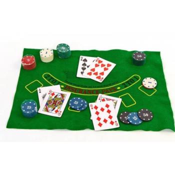 Игровой набор казино 5 в 1 для игры в рулетку, блекджек, покер, кости