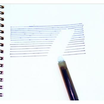 Гелевая ручка со стираемыми чернилами и ластиком 