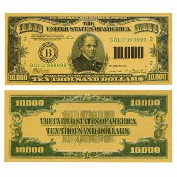 Золотая купюра 10 000 долларов США  серия 1934 