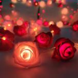Светодиодная гирлянда Розы красные 5 метров 40 бутонов