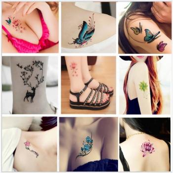 Набор красочных переводных татуировок 30 рисунков