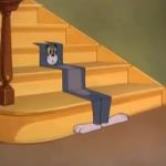 Мультяшный коврик на лестницу Том и Джерри