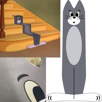 Мультяшный коврик на лестницу Том и Джерри