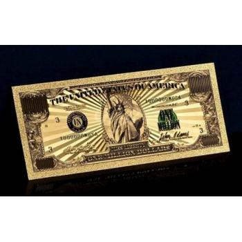 Золотая банкнота 1 000 000 (Миллион) долларов США