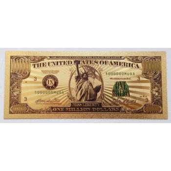 Золотая банкнота 1 000 000 (Миллион) долларов США