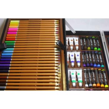Набор художника с красками в выдвижном кейсе 145 предметов