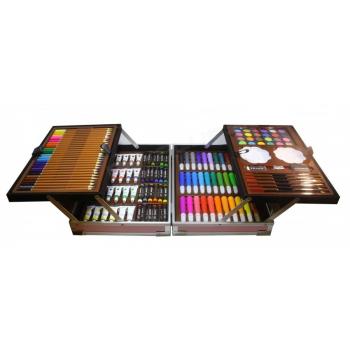 Набор художника с красками в выдвижном кейсе 145 предметов