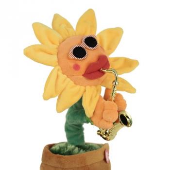 Музыкальная игрушка Танцующий и поющий цветок с саксофоном