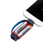 Зарядное устройство micro USB, работающее от батареек АА с адаптером на iPhone