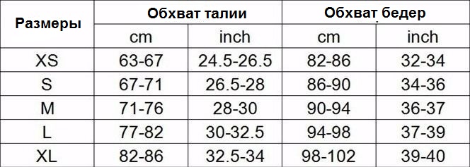 Обхват талии